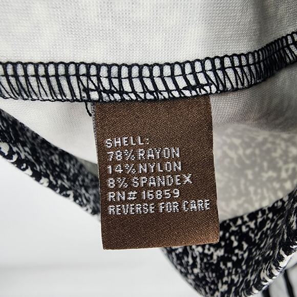 J. McLaughlin Black White Static Print Sleeveless Ponte Sheath Dress Size Small - Picture 4 of 6